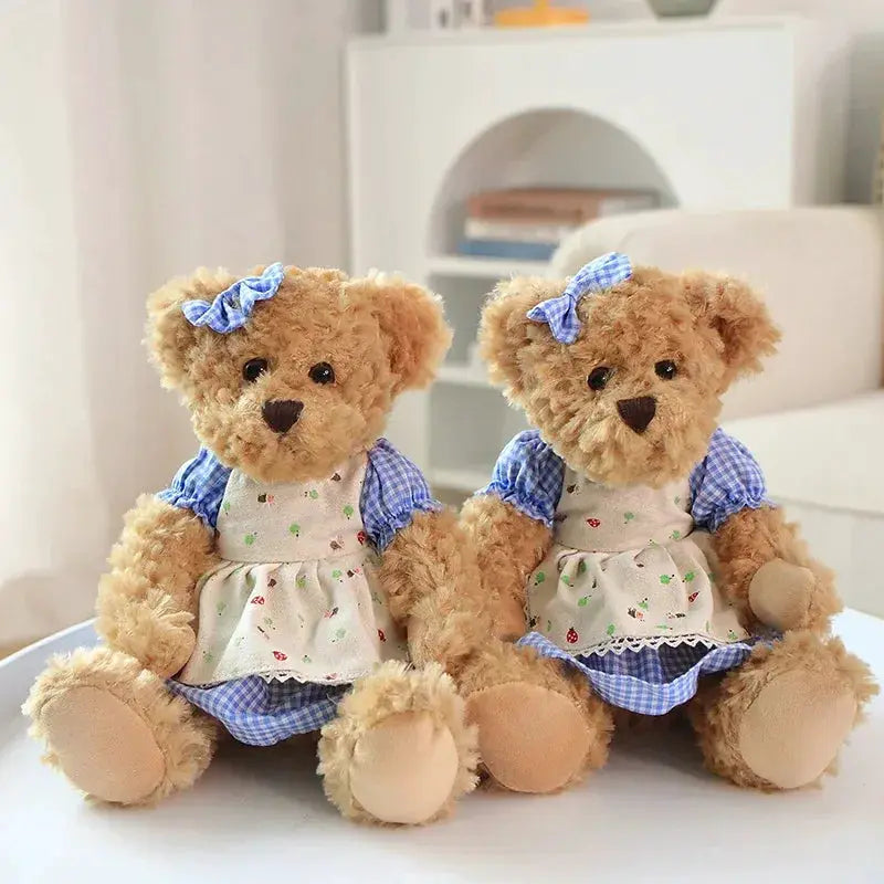 Two Piece Soft Plush Teddy Bear Stuffed Toy Set 26cm - ToylandEU