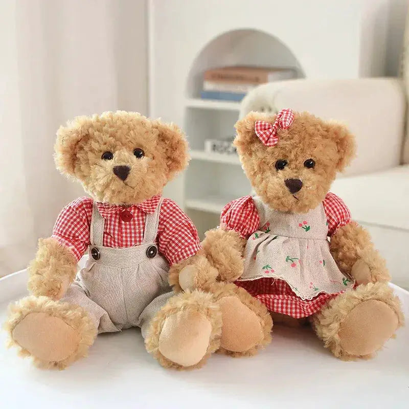 Two Piece Soft Plush Teddy Bear Stuffed Toy Set 26cm - ToylandEU