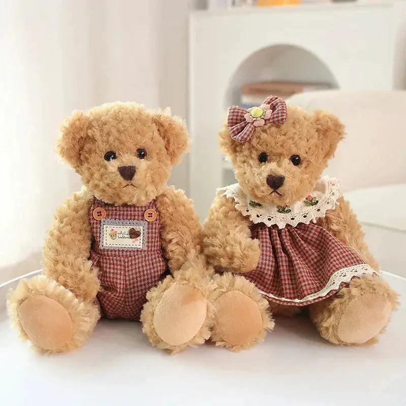 Two Piece Soft Plush Teddy Bear Stuffed Toy Set 26cm - ToylandEU