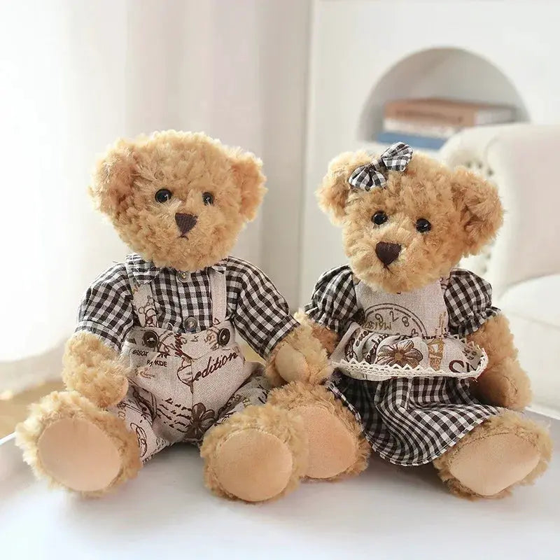 Two Piece Soft Plush Teddy Bear Stuffed Toy Set 26cm - ToylandEU