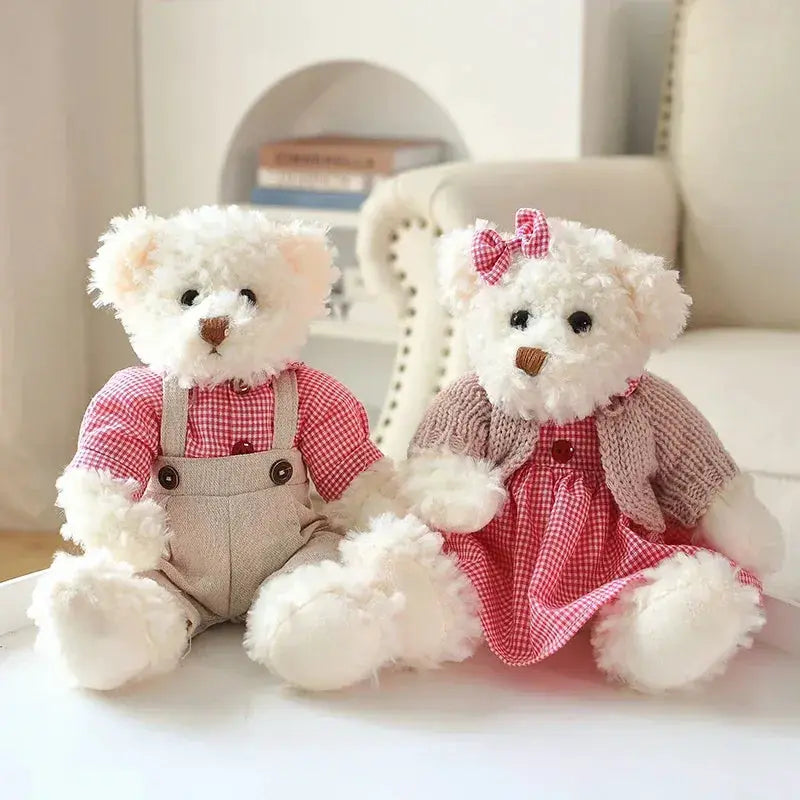 Two Piece Soft Plush Teddy Bear Stuffed Toy Set 26cm - ToylandEU