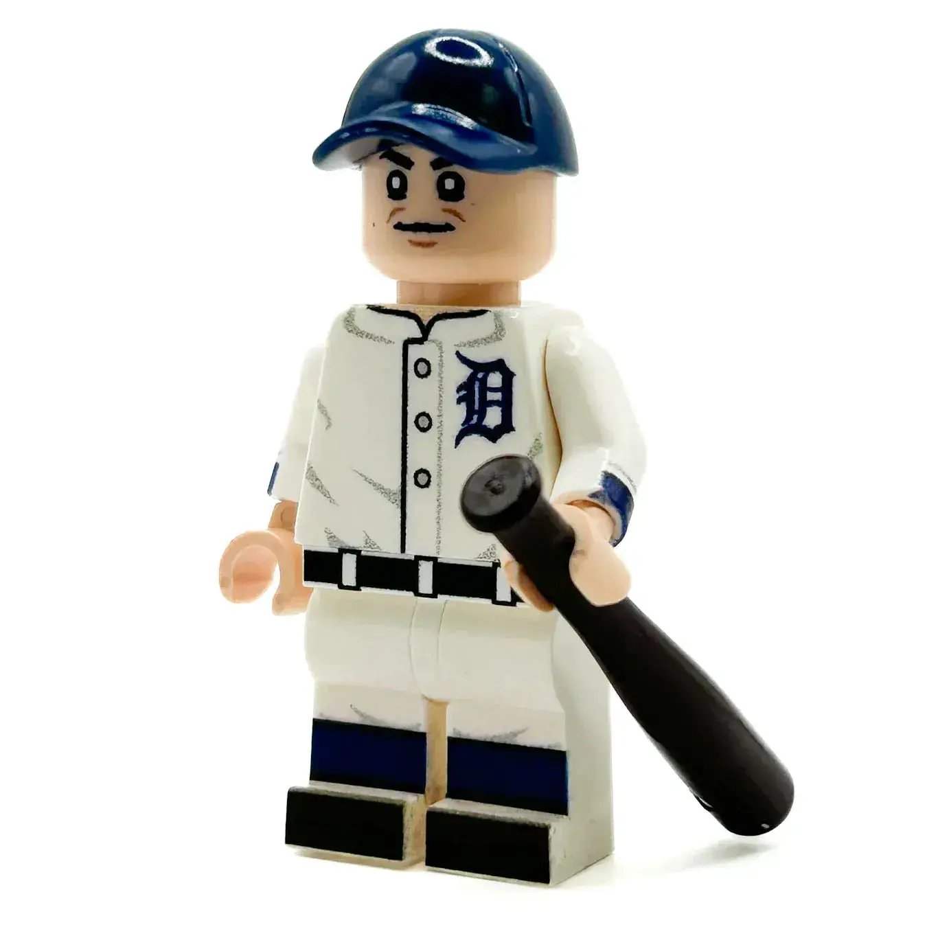 Ty Cobb Tigers Baseball Player Minifig made using LEGO parts - B3 Customs - ToylandEU