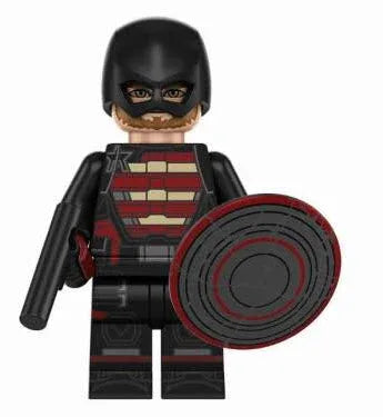 Lego Compatible US Agent Figure With Black And Red Tactical Suit And Modified Star Emblem - ToylandEU