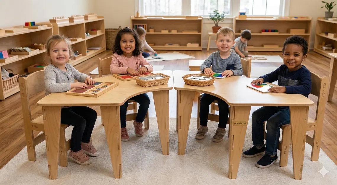U Shape Table | Set of 4 Chairs | Toylandeu™