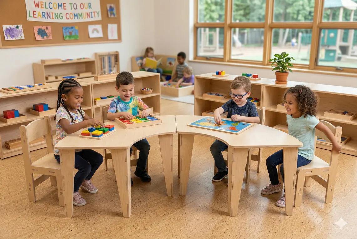 U Shape Table | Set of 4 Chairs | Toylandeu™