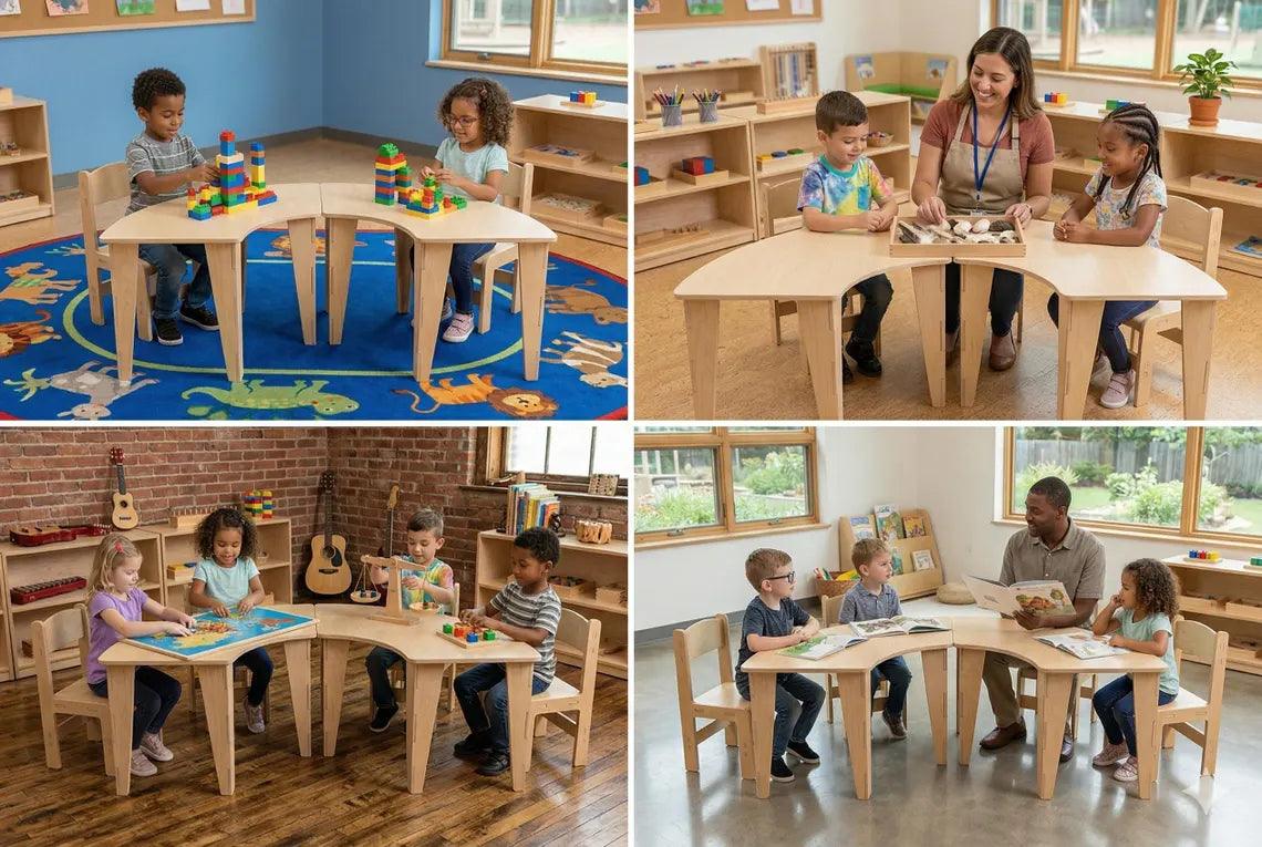 U Shape Table | Set of 4 Chairs | Toylandeu™