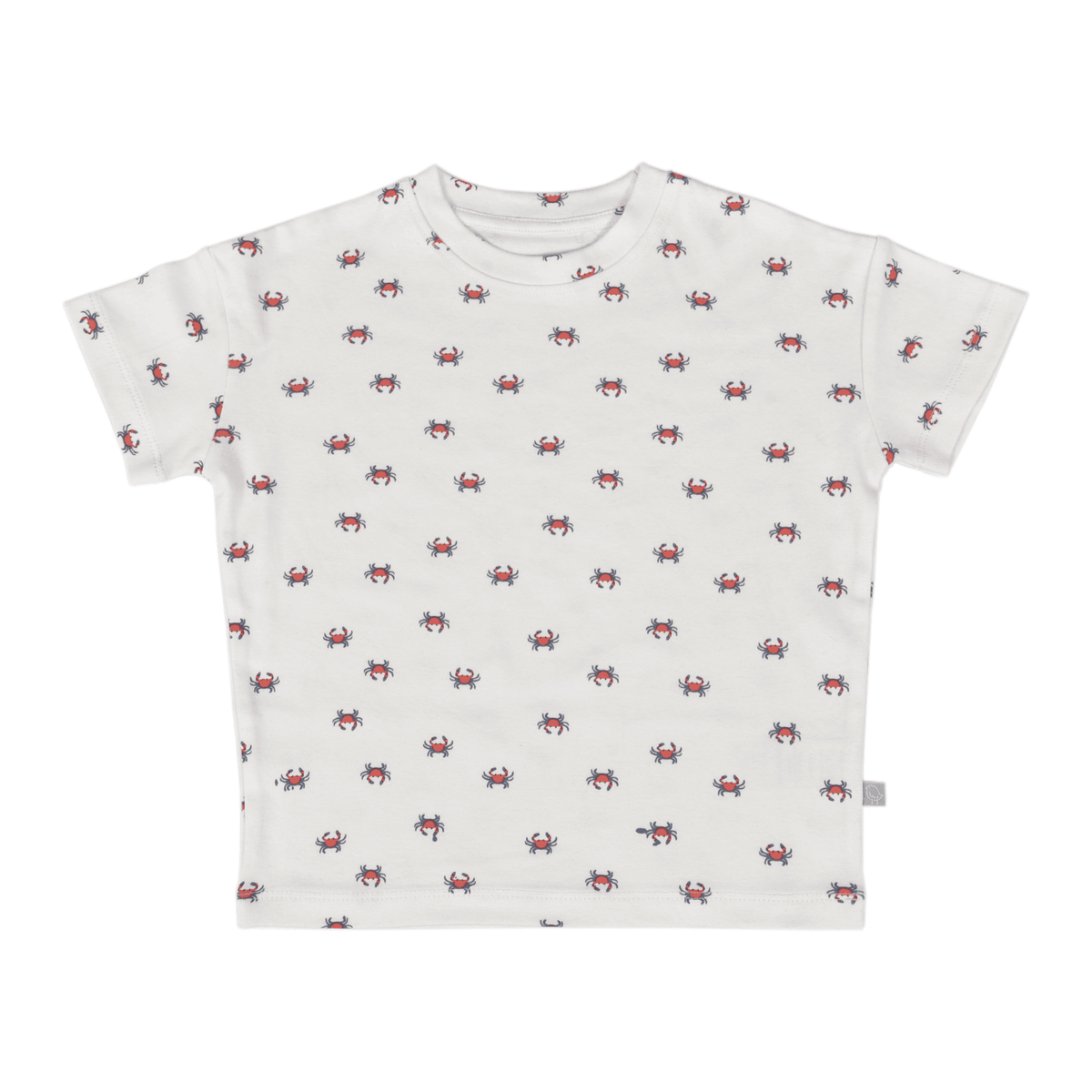 Toddler Organic Tee | Crab All Over Print | Soft Short Sleeve | Unisex Kids
