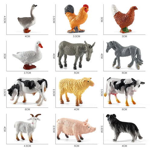 Realistic Farm Animal Figurines Set of 12 - Mini Poultry Action Figures ToylandEU.com Toyland EU