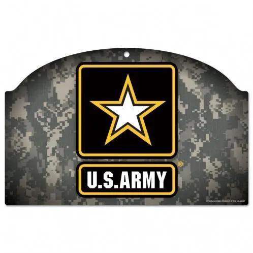US Army Camo Sign 11x17 Wood Decor With Antique Finish - ToylandEU