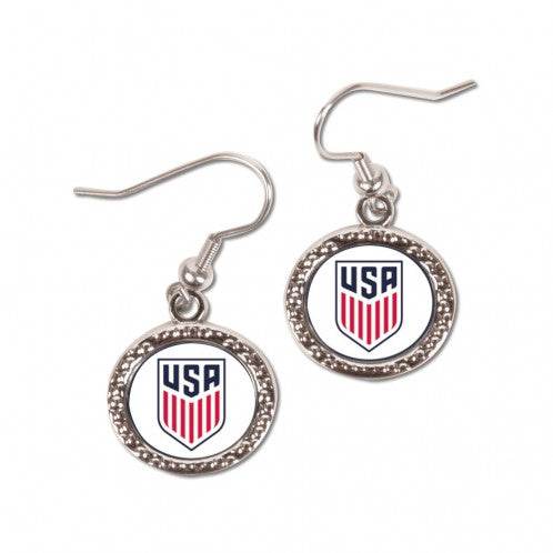 US National Soccer Earrings Round Style Special Order - ToylandEU
