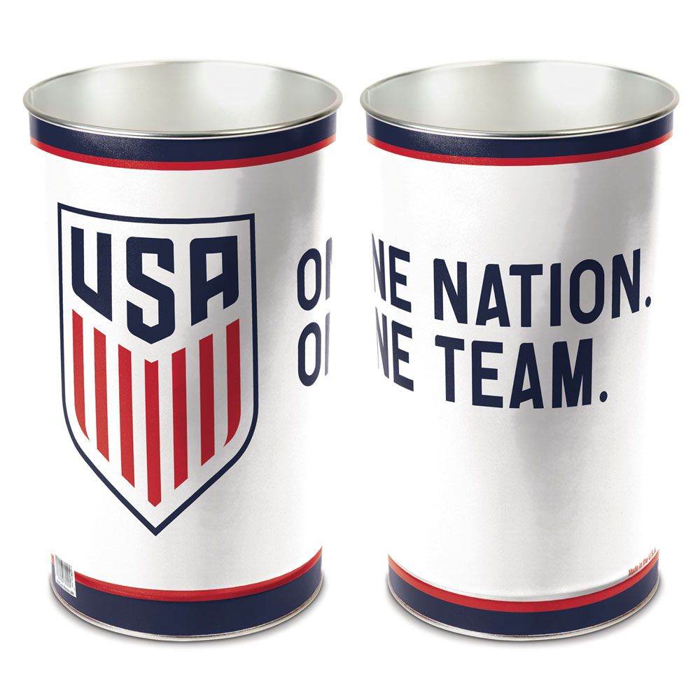 US Soccer Wastebasket 15 Inch Metal Office Decor Display - ToylandEU