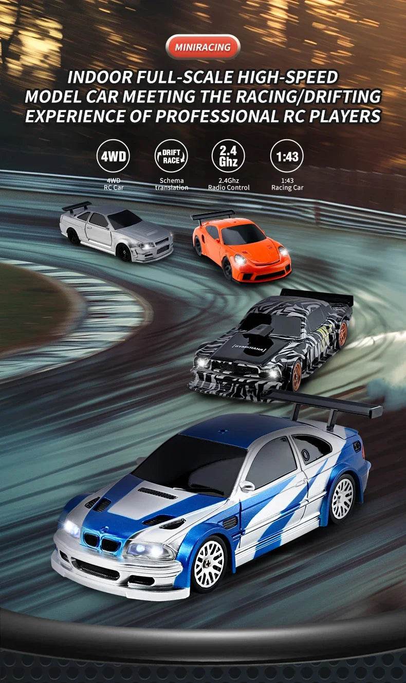 US Stock Fully Proportional Upgrade Mini 1/43 RC Speed Car - ToylandEU