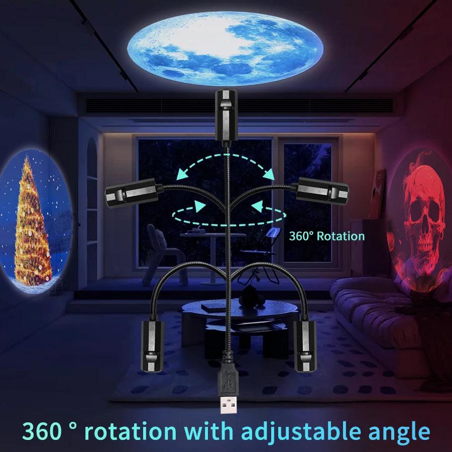 USB Projection Lamp | Switchable Patterns | Toylandeu™