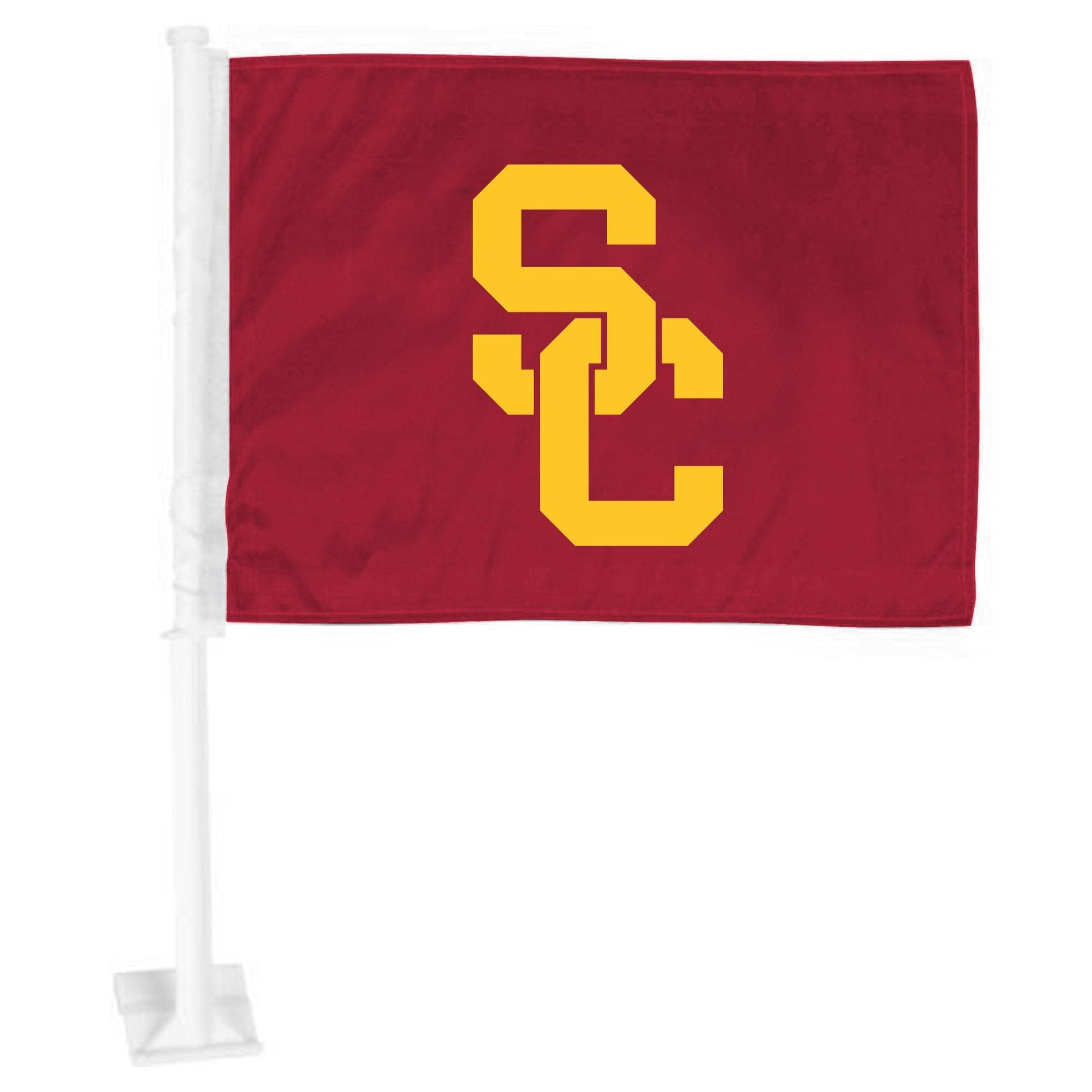 USC Trojans Car Flag With Primary Logo Durable Clip - ToylandEU