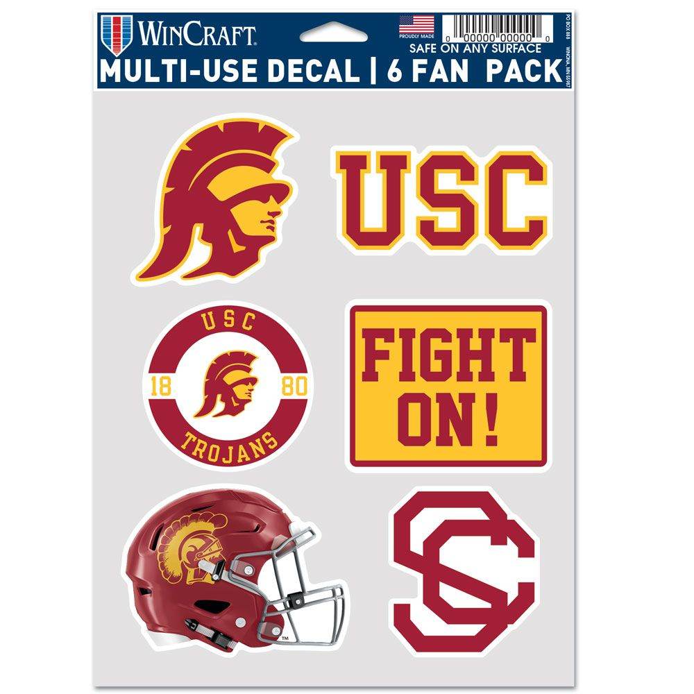 USC Trojans Decal Multi Use Fan 6 Pack For Surfaces - ToylandEU
