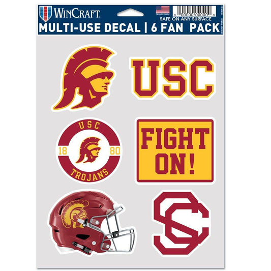 USC Trojans Decal Multi Use Fan 6 Pack For Surfaces - ToylandEU
