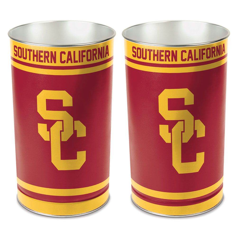 USC Trojans Wastebasket 15 Inch Metal Double Sided Team - ToylandEU