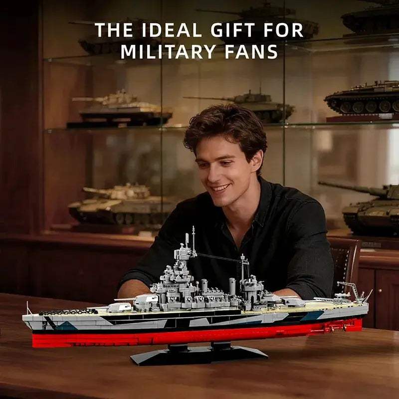 USS Colorado 1:300 Battleship Building Blocks Model Set Display Ready - ToylandEU