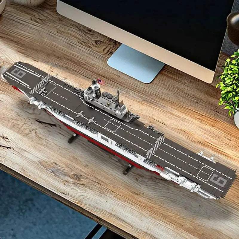 USS Enterprise WWII Warship Building Blocks Educational Set - ToylandEU