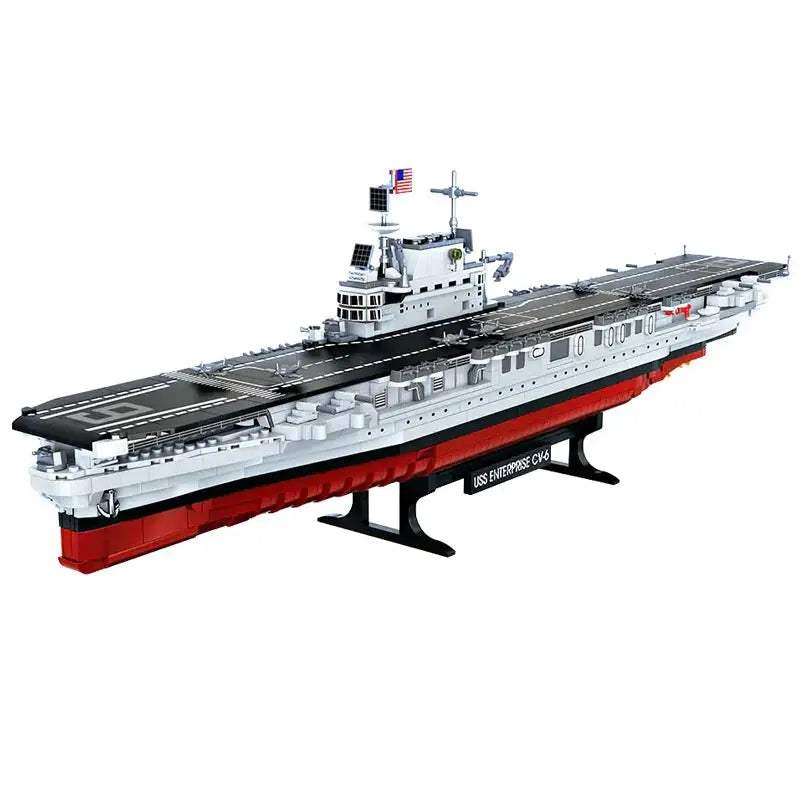 USS Enterprise WWII Warship Building Blocks Educational Set - ToylandEU