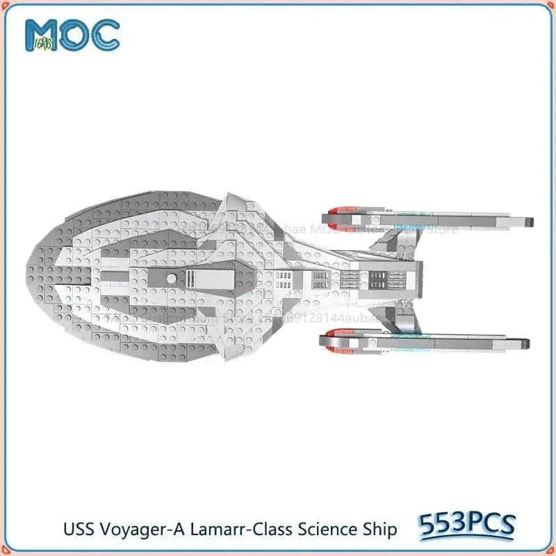  USS Voyager-A Lamarr-Class Science Ship Model MOC 553PCS Building Bricks MOC -  ToylandEU™