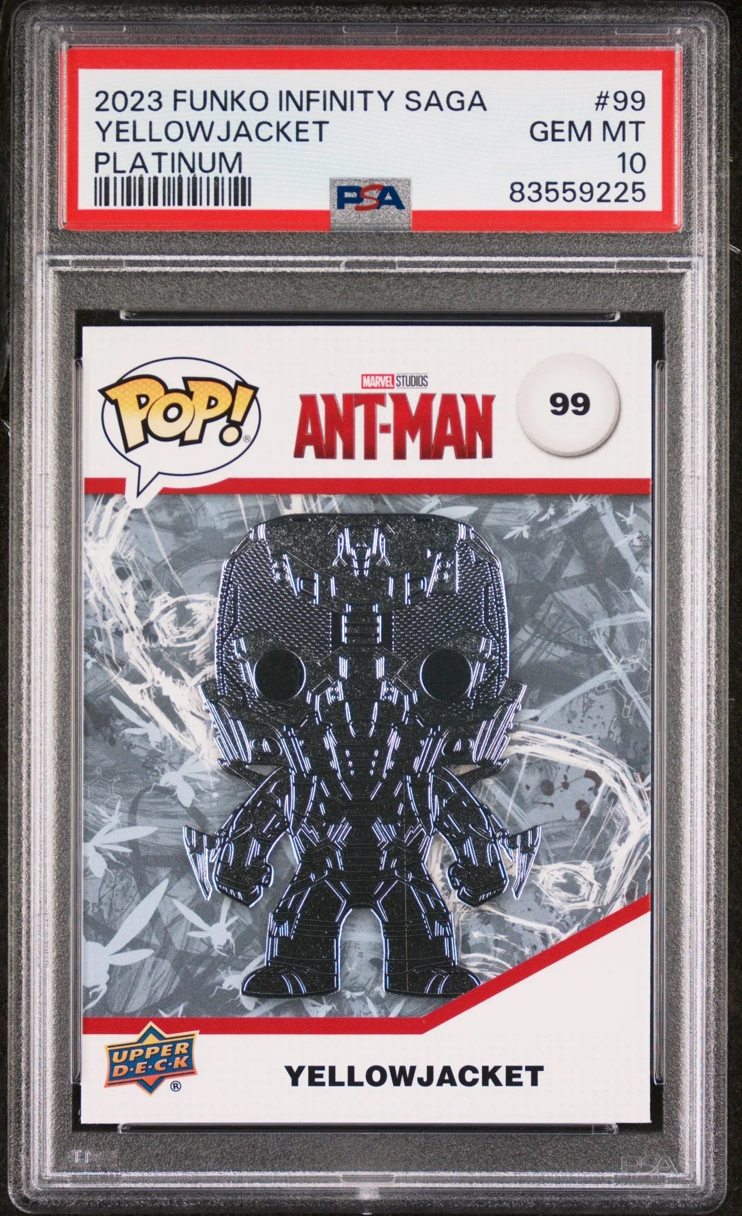 2023 UPPER DECK FUNKO POP MARVEL YELLOWJACKET PLATINUM #99 PSA 10 - ToylandEU