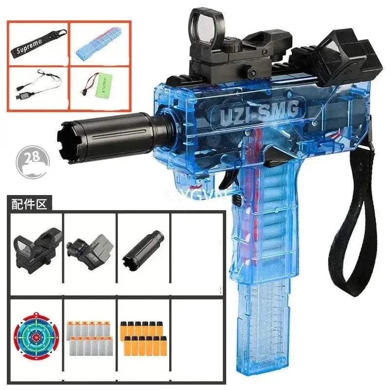 UZI Electric Toy Gun Soft Bullet Blaster For Outdoor Play - ToylandEU