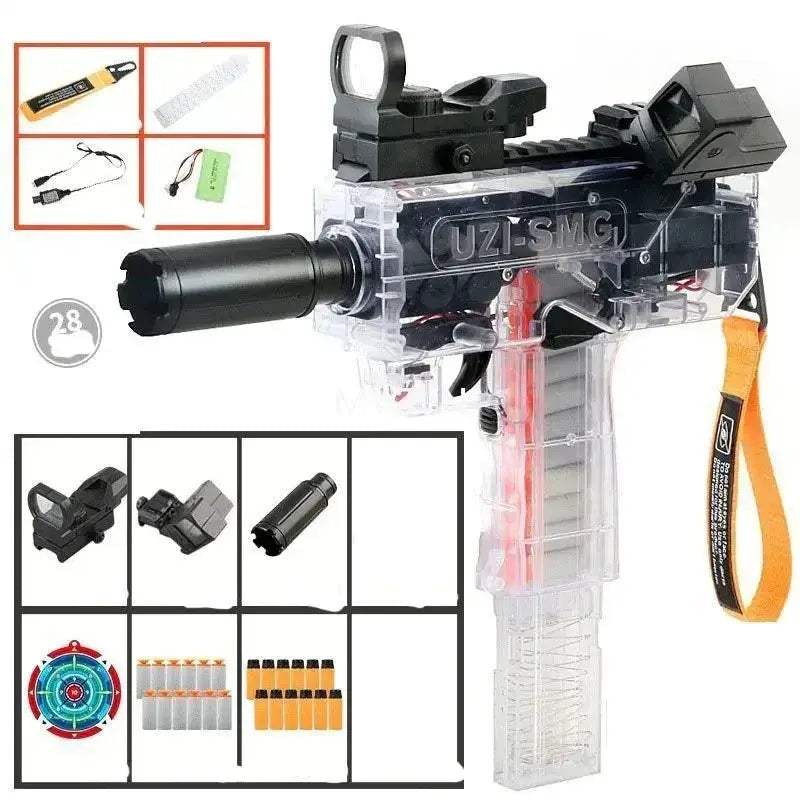 UZI Electric Toy Gun Soft Bullet Blaster For Outdoor Play - ToylandEU