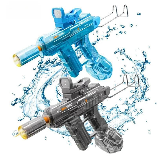 UZI Electric Water Gun with Light Up Toys for Kids Summer Outdoor Shooting Game Powerful Automatic Water Squirt Gun - ToylandEU