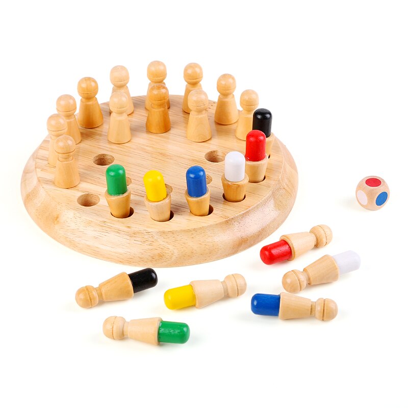 Colorful Wooden Chess and Memory Match Game for Kids Toyland EU Toyland EU