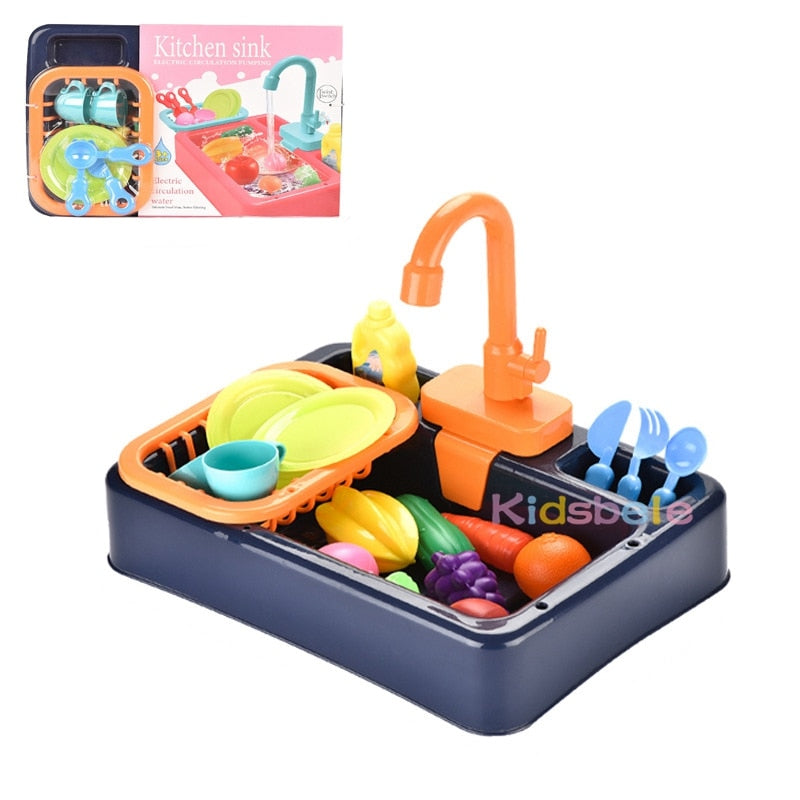 Role Playing Kids Mini Kitchen Toys Set with Electric Dishwasher - Educational Summer Toys Toyland EU Toyland EU