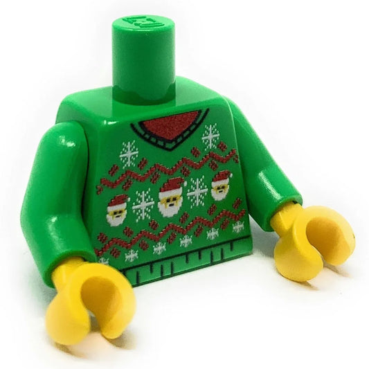 Lego Figure Torso Ugly Christmas Sweater With Double Sided Print For Minifigs - ToylandEU