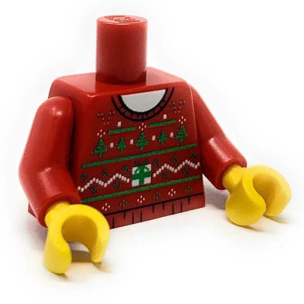 Ugly Red Christmas Tree Sweater Printed Torso - ToylandEU