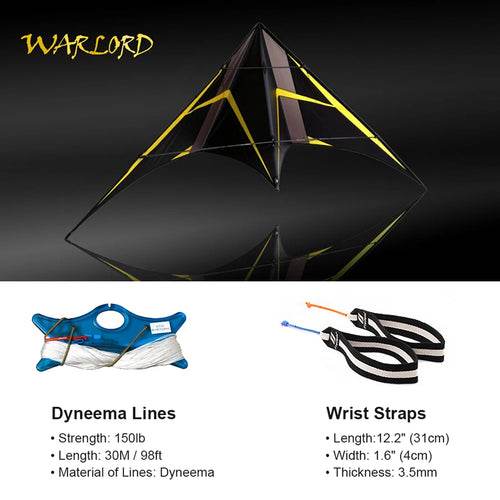Ultimate 2.4m Freilein WARLORD Dual-Line Stunt Kite for Thrilling Flights - ToylandEU