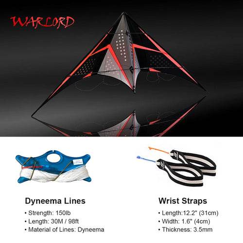 Ultimate 2.4m Freilein WARLORD Dual-Line Stunt Kite for Thrilling Flights - ToylandEU