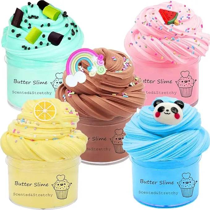 Ultimate 5 Piece Butter Slime Set - Fun Party Favors for Kids! - ToylandEU