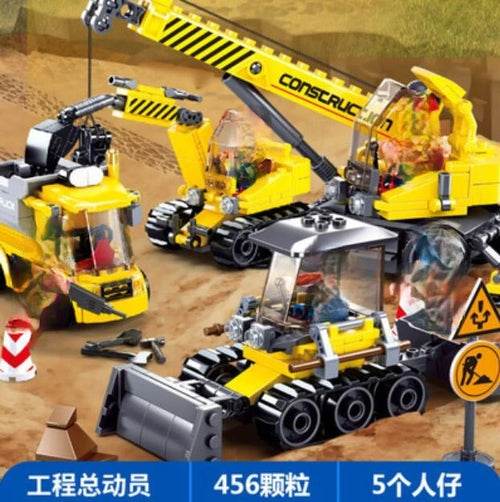 Ultimate Construction Adventure: Building Blocks Set with Crane & Trucks - ToylandEU