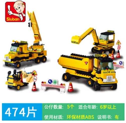 Ultimate Construction Adventure: Building Blocks Set with Crane & Trucks - ToylandEU