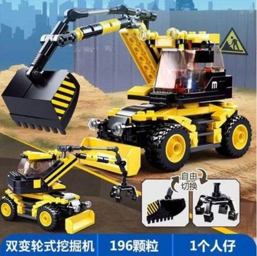 Ultimate Construction Adventure: Building Blocks Set with Crane & Trucks - ToylandEU