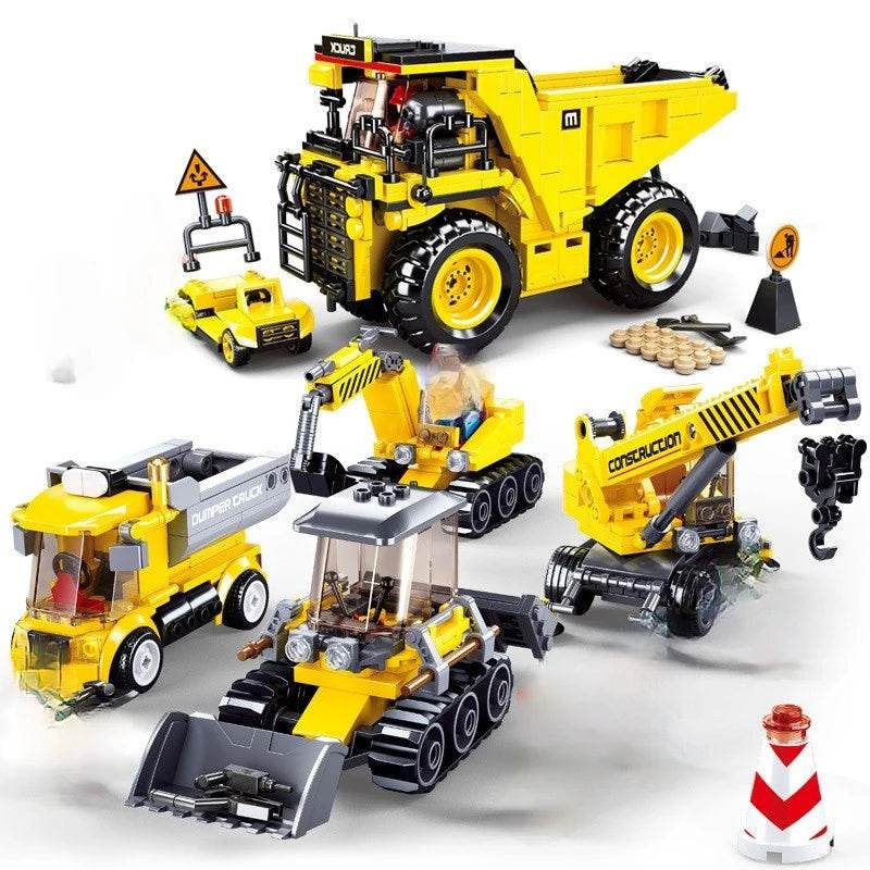 Ultimate Construction Adventure: Building Blocks Set with Crane & Trucks - ToylandEU