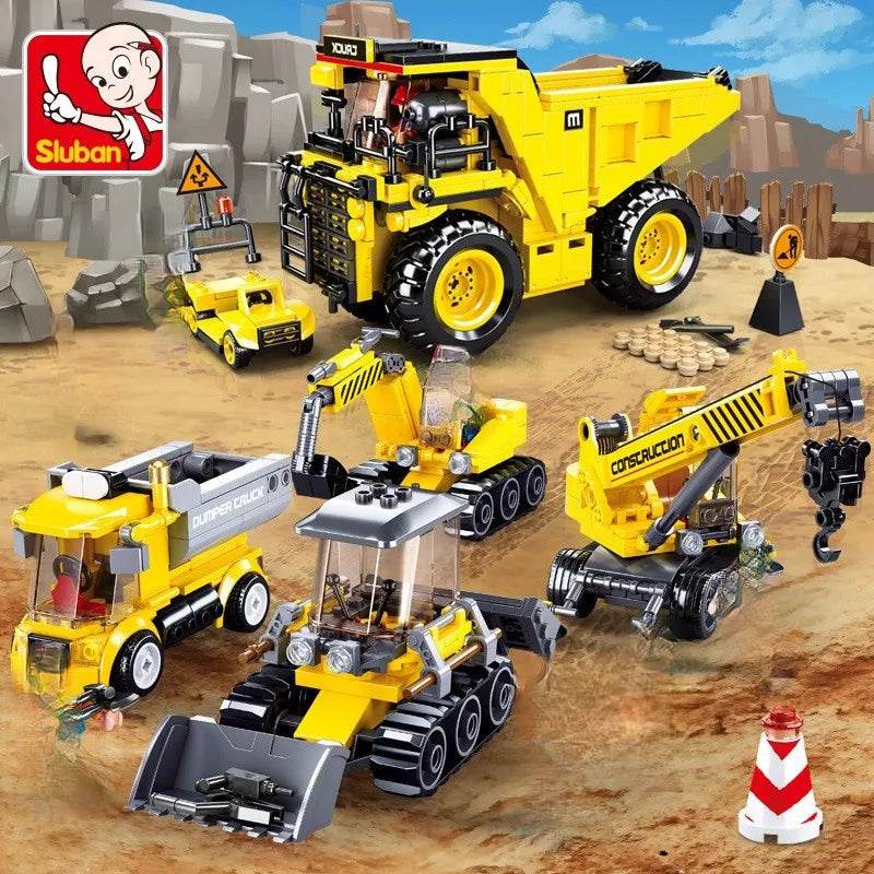 Ultimate Construction Adventure: Building Blocks Set with Crane & Trucks - ToylandEU