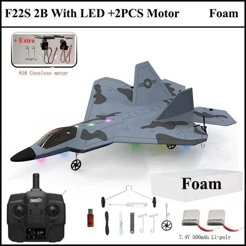  Ultimate F22S Raptor 3D6G RC Airplane with Gyroscope - Outdoor Flying  -  ToylandEU™