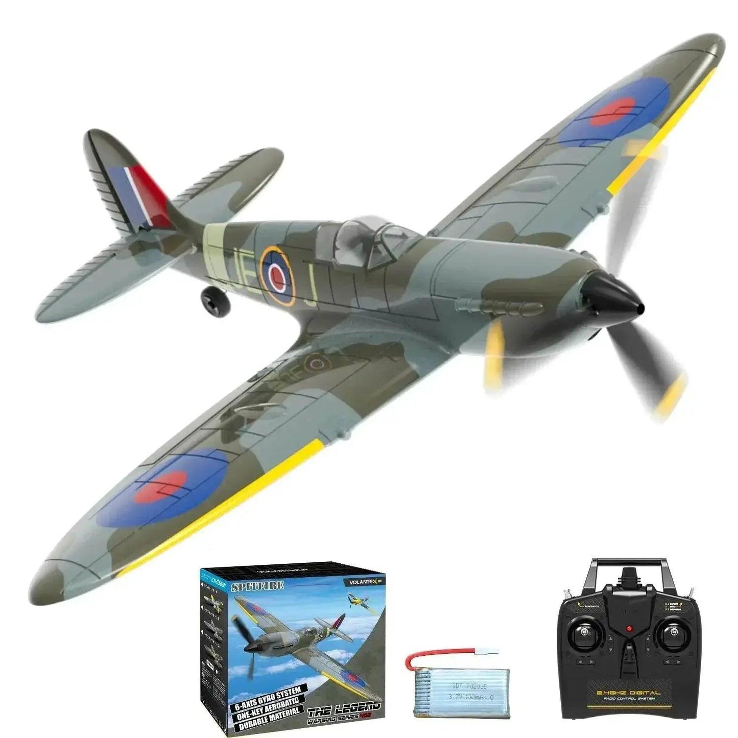  Ultimate Volantex Spitfire EPP 400mm RC Warbird with Aerobatic Key  -  ToylandEU™