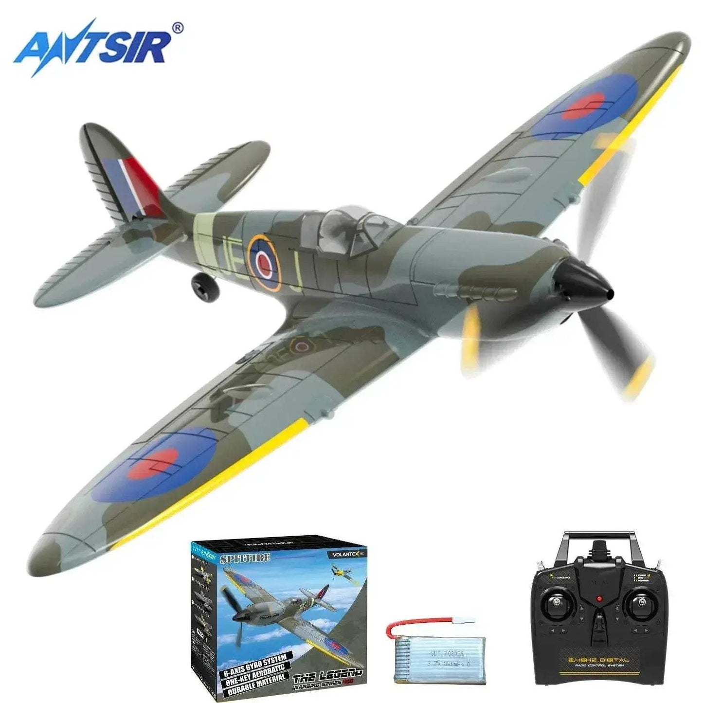  Ultimate Volantex Spitfire EPP 400mm RC Warbird with Aerobatic Key  -  ToylandEU™