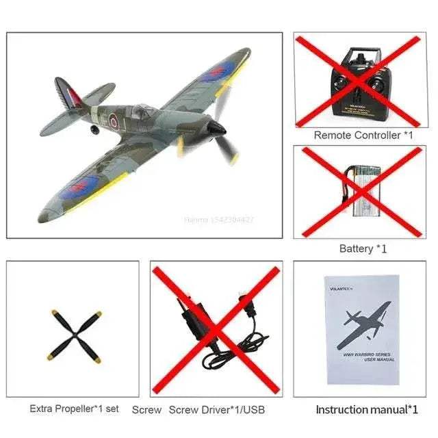  Ultimate Volantex Spitfire EPP 400mm RC Warbird with Aerobatic Key  -  ToylandEU™