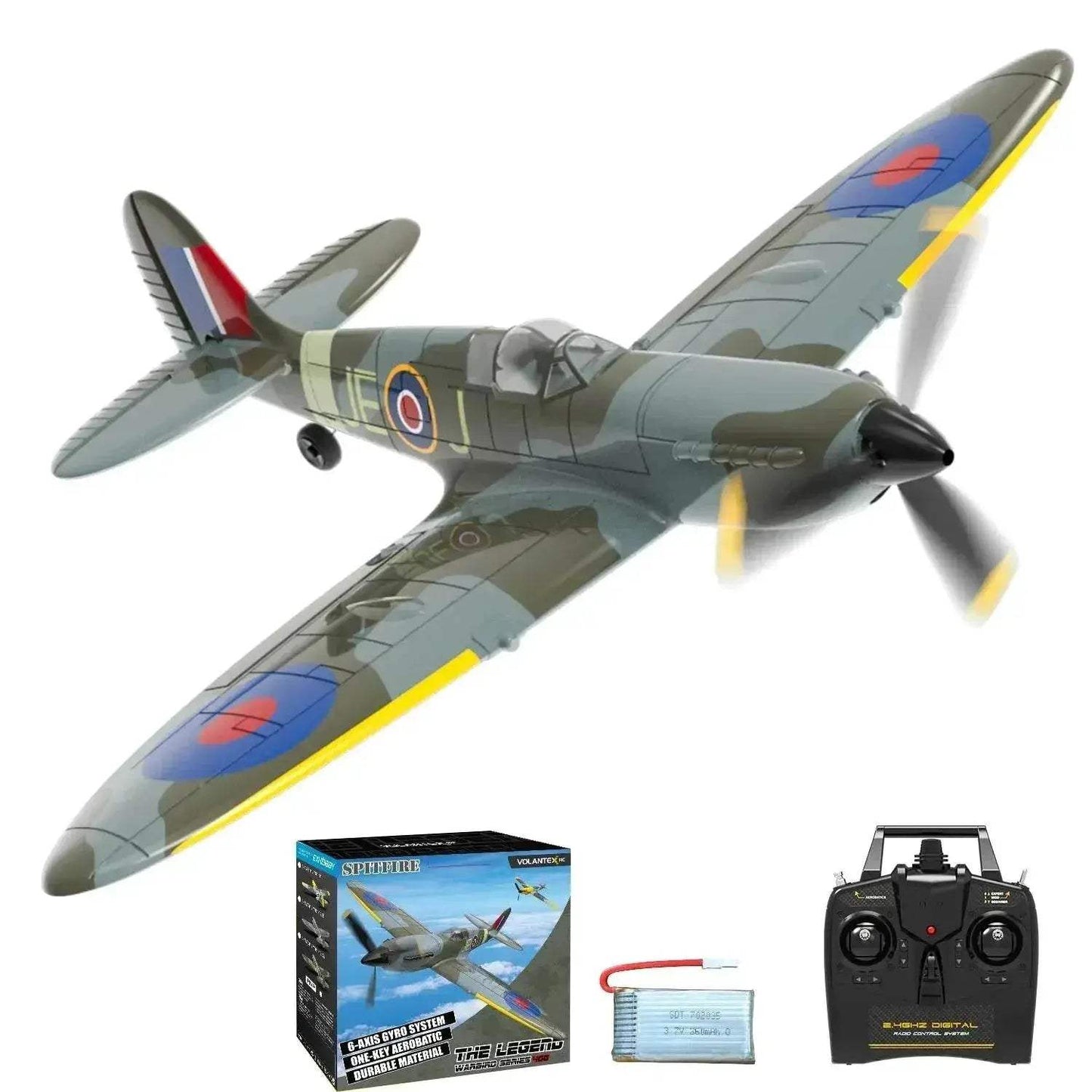  Ultimate Volantex Spitfire EPP 400mm RC Warbird with Aerobatic Key  -  ToylandEU™