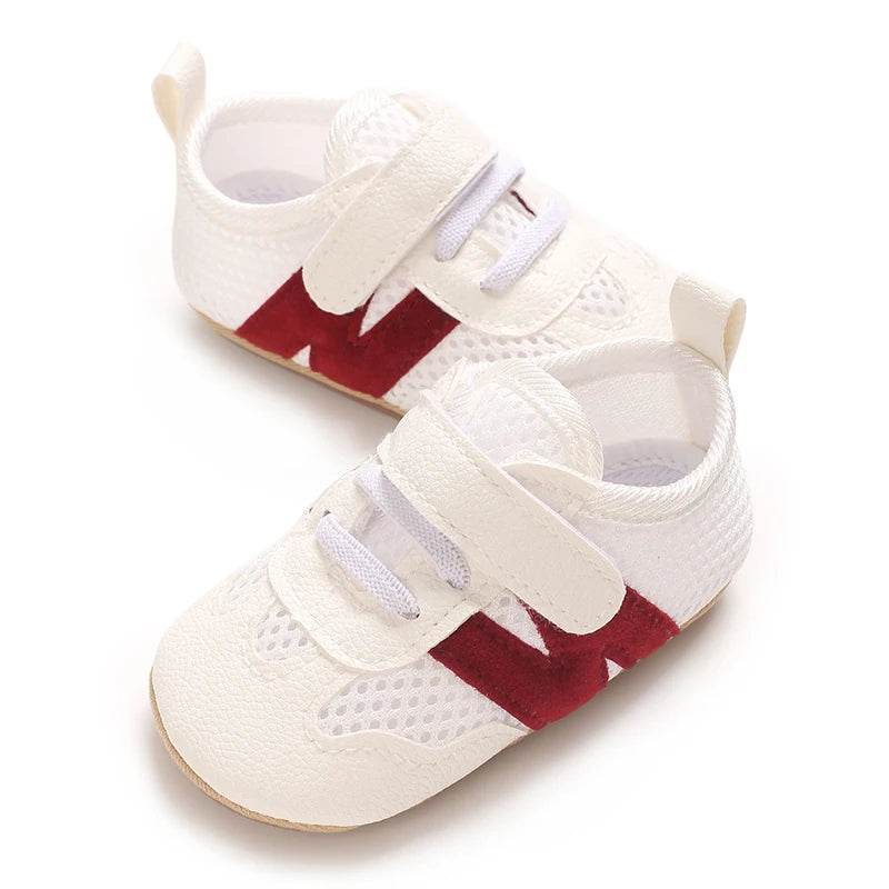 Ultra Comfortable Baby Sneakers Letters Splicing Design Non Slip First Walkers For Infants - ToylandEU