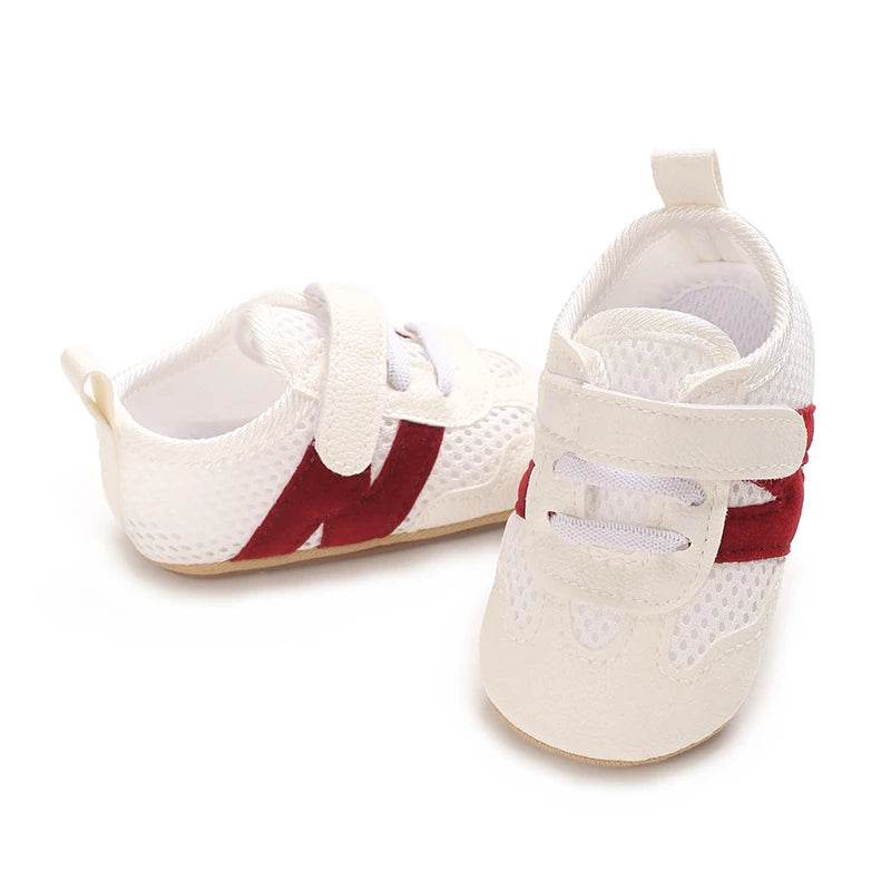 Ultra Comfortable Baby Sneakers Letters Splicing Design Non Slip First Walkers For Infants - ToylandEU