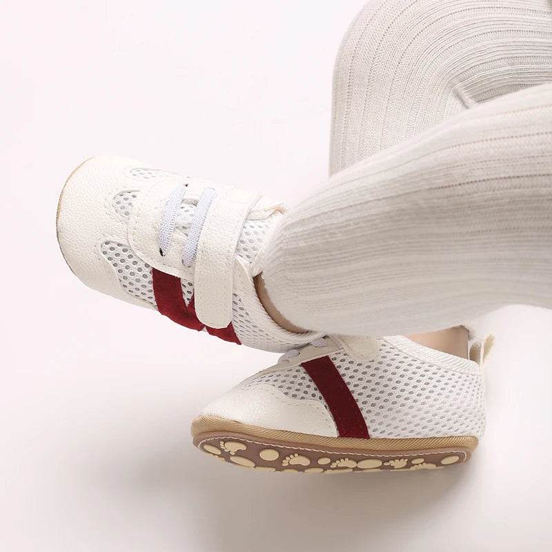 Ultra Comfortable Baby Sneakers Letters Splicing Design Non Slip First Walkers For Infants - ToylandEU