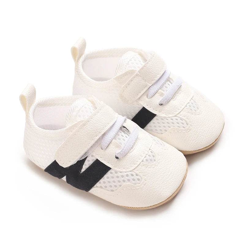Ultra Comfortable Baby Sneakers Letters Splicing Design Non Slip First Walkers For Infants - ToylandEU